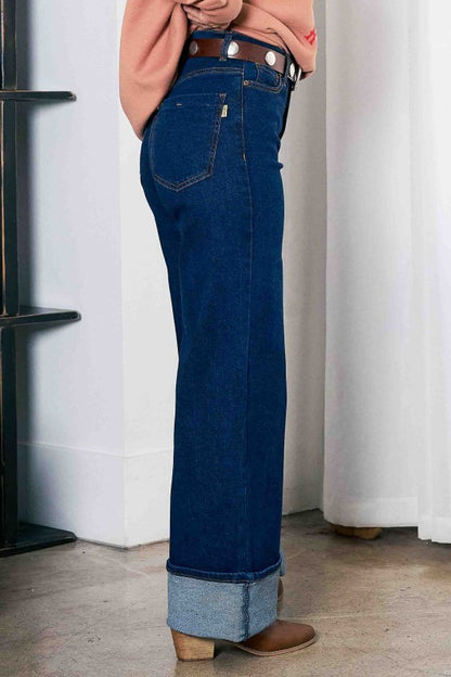 High-rise Essential Wide Leg Jeans