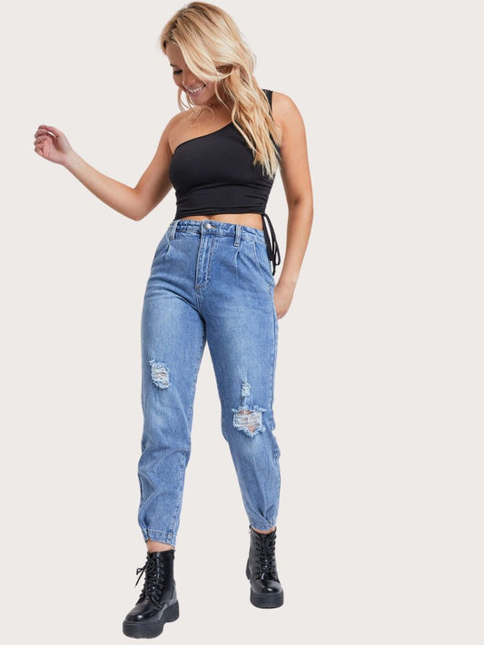 Balloon Fit Ankle Jeans