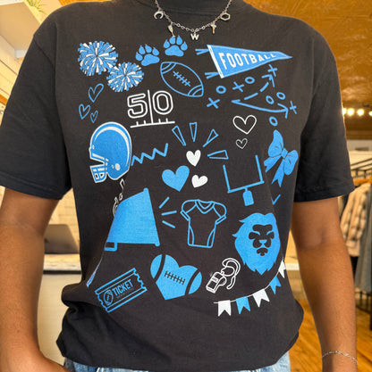 Lions Doodle Graphic Tee