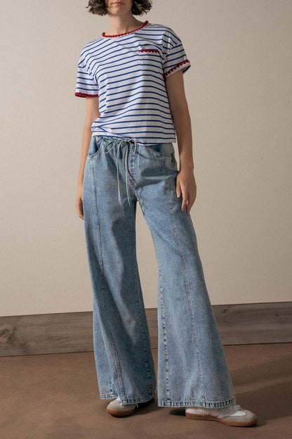 Wide-leg Denim Lounge Pants