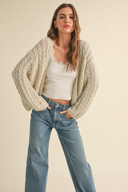 Light Weight Cable Knitted Cardigan