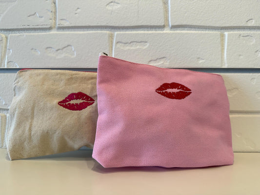 Embroidered Cosmetic Pouch