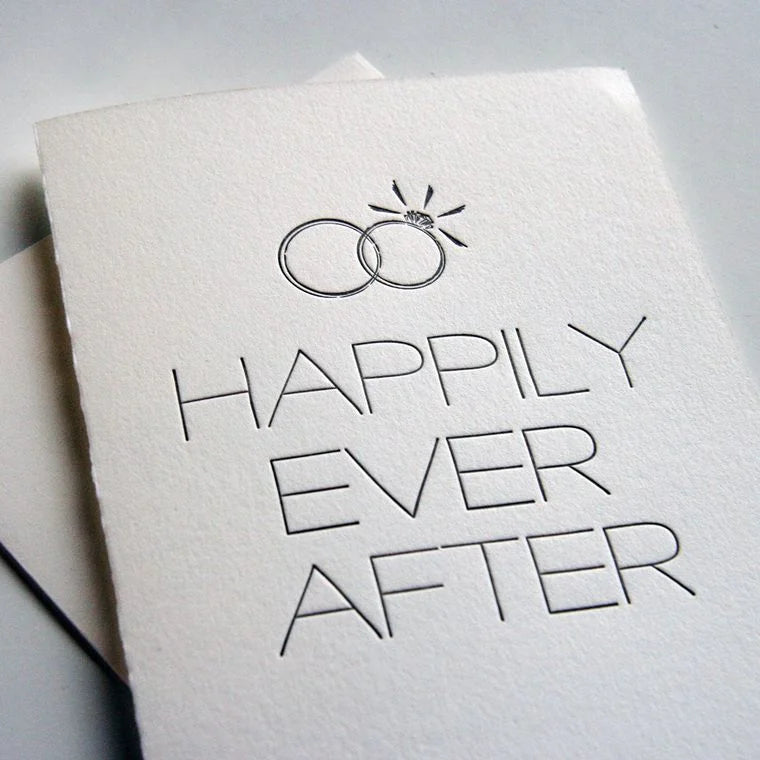 Letterpress Wedding Congratulations card - Man and Wife