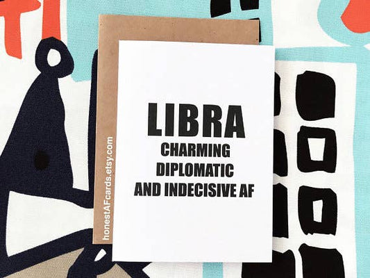 Libra Zodiac Sign Card