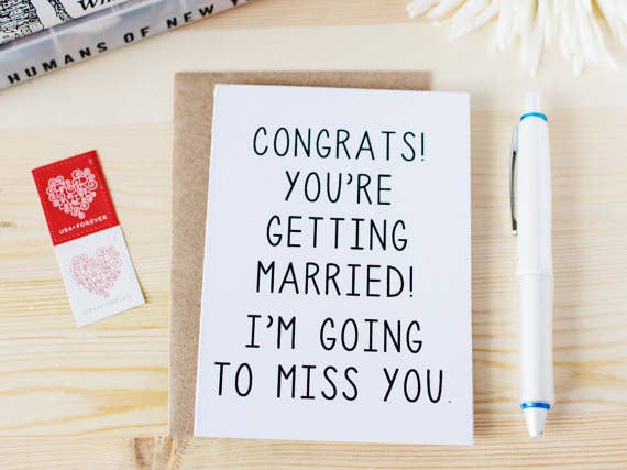 Congrats You're Getting Married Card