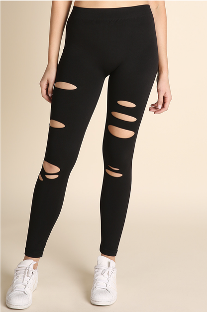 NikiBiki:  Distressed Leggings - Basic Bee
