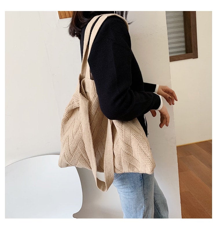 Cable Knit Tote
